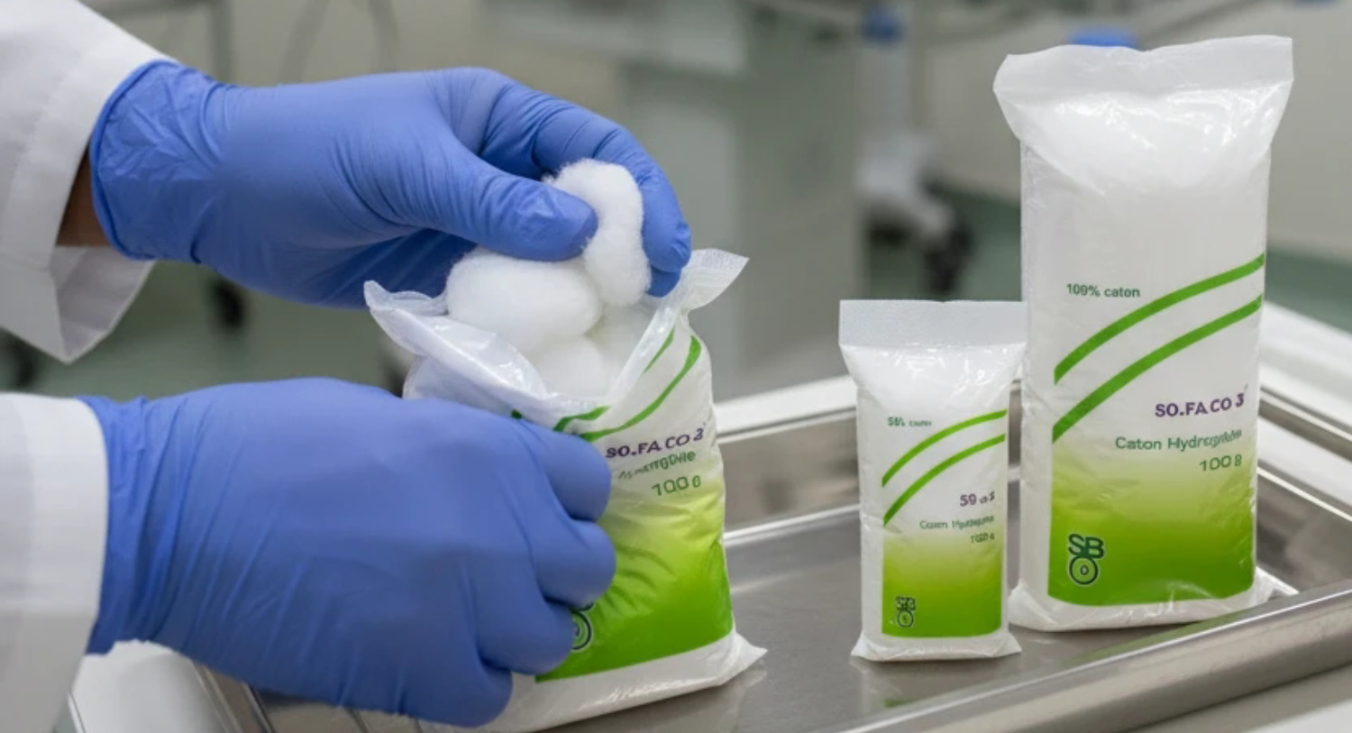 Coton hydrophile SO.FA.CO-B - Conforme aux normes médicales